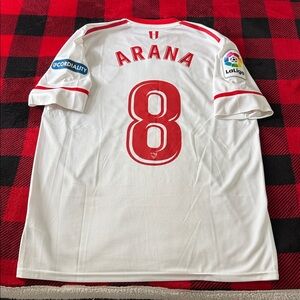 FC Sevilla #8 Guilherme Arana 2017-18 New Balance Home La Liga Jersey